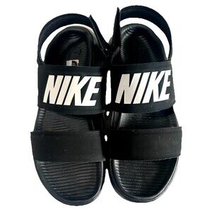 Nike Tanjun Women’s Size 6 Sandals Black Adjustable Ankle Strap Slide 882694-001